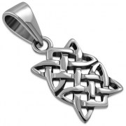 Tiny Rectangle Shape Celtic Silver Pendant, pn573